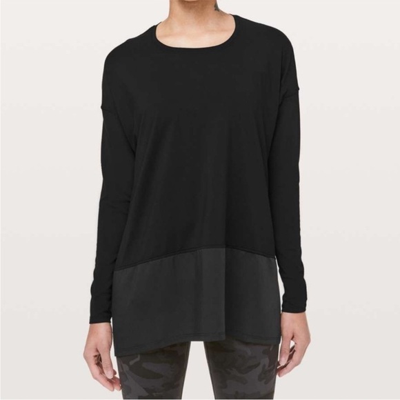 Lululemon Ease of Mind Long Sleeve Oversized Size 6 Black - Picture 1 of 8